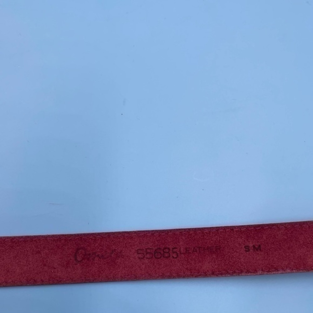 Vintage Omela Genuine Leather Pink Belt - Picture 4 of 4